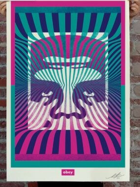 Obey Op Art Icon Offset Shepard Fairey Lithograph - Signed - Wall Art 24 x 36 :)